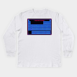 Black Light Periodic Table Kids Long Sleeve T-Shirt